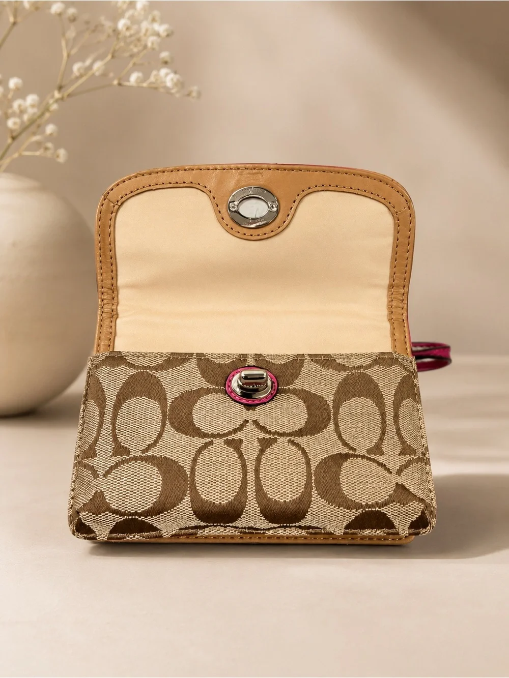Vintage Coach Y2K NWT Crossbody Park Leather Dylan Wallet Signature Canvas